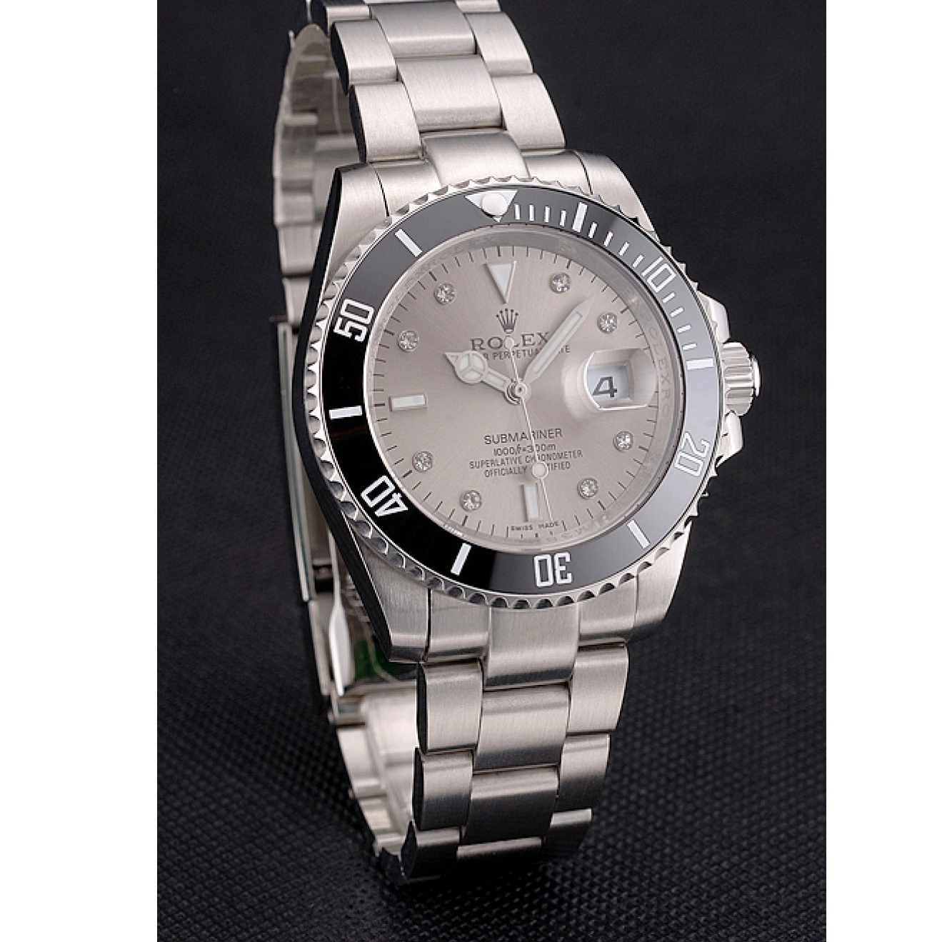 Good copy rolex watches Bezel Dial Markings And Case Stainless Rolex Bracelet Submariner Swiss Silver Steel Diamond Black 0515
